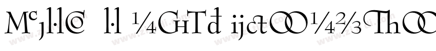 BernhardGothicSGOTSt字体转换