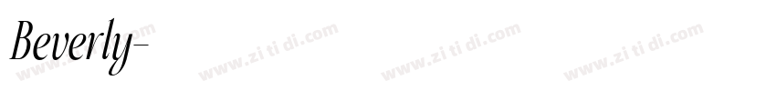 Beverly字体转换