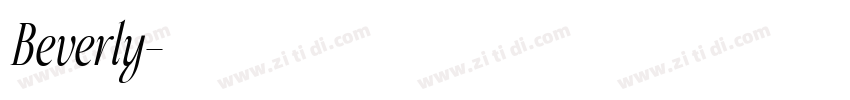 Beverly字体转换