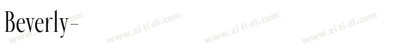 Beverly字体转换