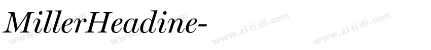 MillerHeadine字体转换
