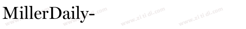 MillerDaily字体转换