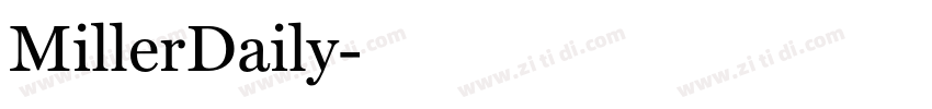 MillerDaily字体转换