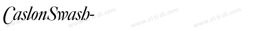 CaslonSwash字体转换