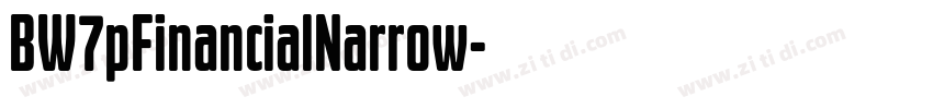 BW7pFinancialNarrow字体转换