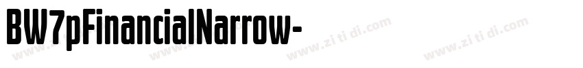 BW7pFinancialNarrow字体转换
