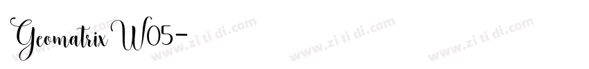GeomatrixW05字体转换