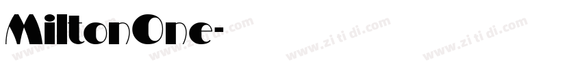 MiltonOne字体转换