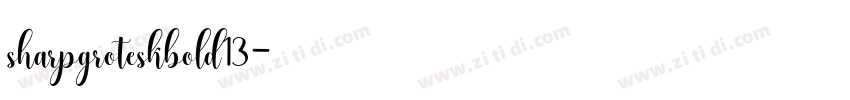 sharpgroteskbold13字体转换