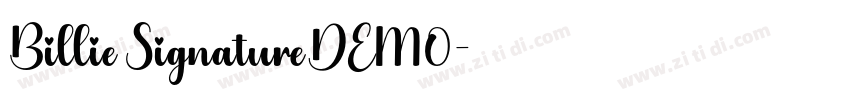 BillieSignatureDEMO字体转换