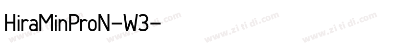 HiraMinProN-W3字体转换