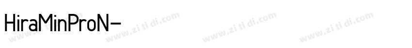 HiraMinProN字体转换