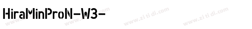 HiraMinProN-W3字体转换