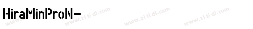 HiraMinProN字体转换