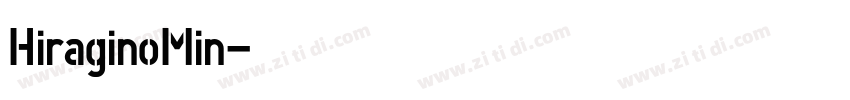 HiraginoMin字体转换