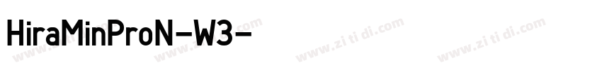 HiraMinProN-W3字体转换