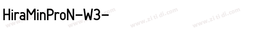 HiraMinProN-W3字体转换