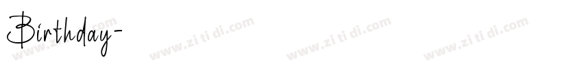 Birthday字体转换