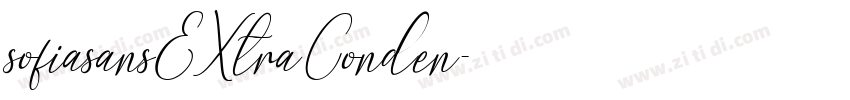 sofiasansEXtraConden字体转换