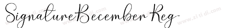 SignatureDecemberReg字体转换 SignatureDecemberReg字体转换