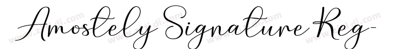 AmostelySignatureReg字体转换
