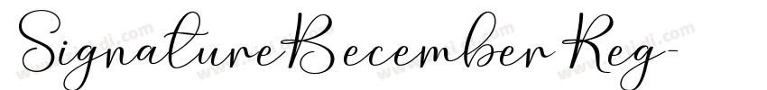 SignatureDecemberReg字体转换 SignatureDecemberReg字体转换