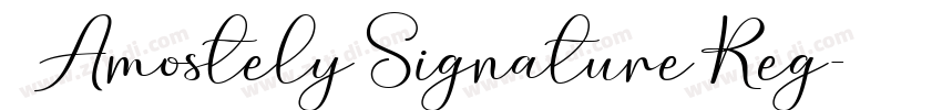 AmostelySignatureReg字体转换