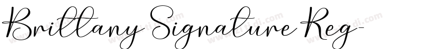 BrittanySignatureReg字体转换