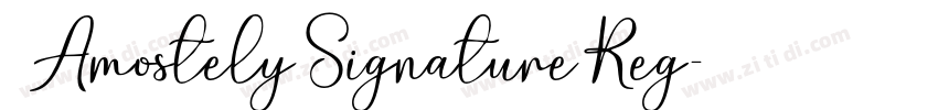 AmostelySignatureReg字体转换