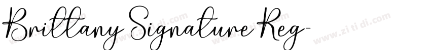 BrittanySignatureReg字体转换