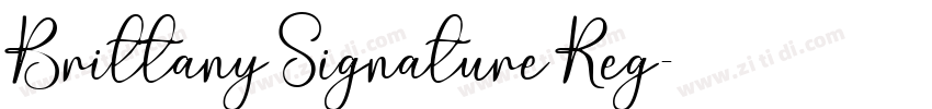 BrittanySignatureReg字体转换