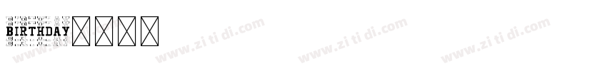 Birthday字体转换