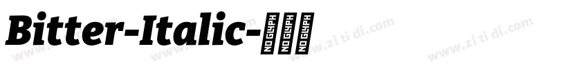 Bitter-Italic字体转换