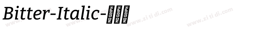 Bitter-Italic字体转换