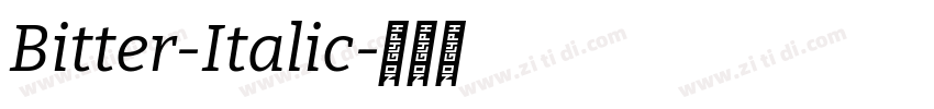 Bitter-Italic字体转换