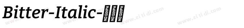 Bitter-Italic字体转换