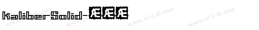 kaliberSolid字体转换