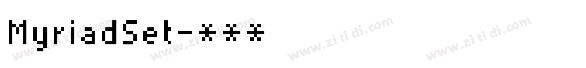 MyriadSet字体转换