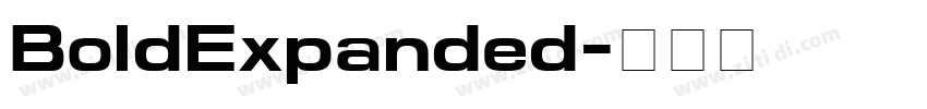 BoldExpanded字体转换