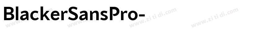 BlackerSansPro字体转换