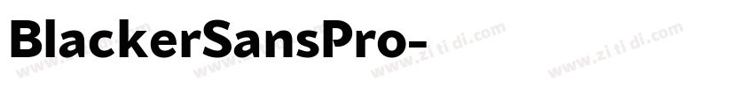 BlackerSansPro字体转换