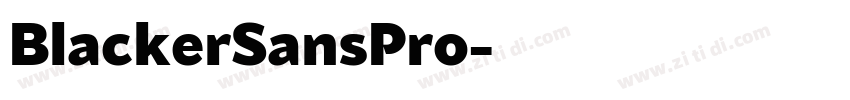 BlackerSansPro字体转换