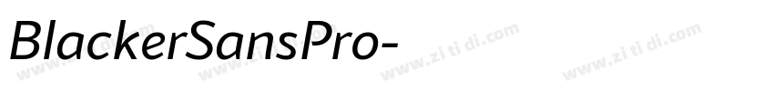 BlackerSansPro字体转换