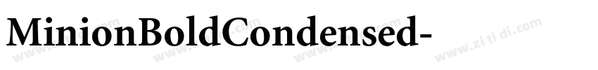 MinionBoldCondensed字体转换