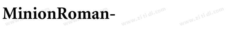 MinionRoman字体转换