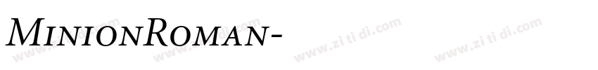 MinionRoman字体转换