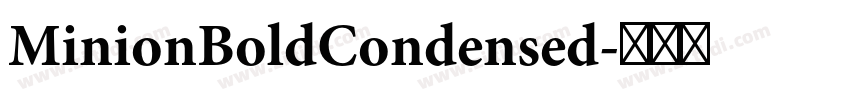 MinionBoldCondensed字体转换