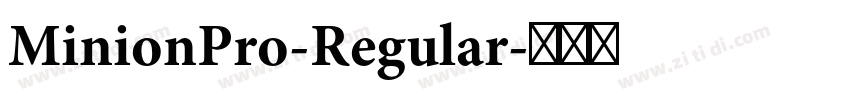 MinionPro-Regular字体转换