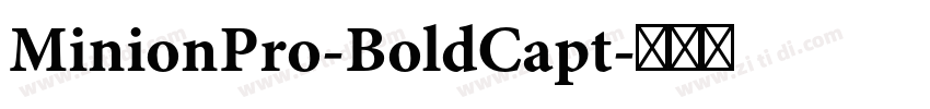MinionPro-BoldCapt字体转换