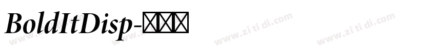 BoldItDisp字体转换